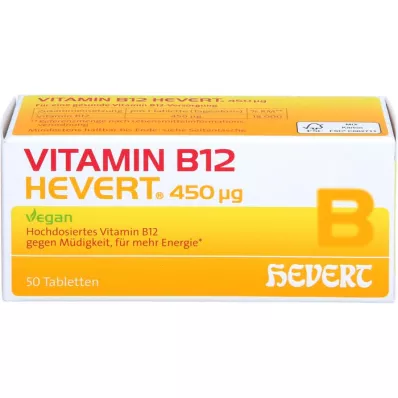 VITAMIN B12 HEVERT 450 μg tabletta, 50 db