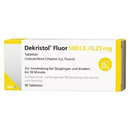 DEKRISTOL Fluor 500 I.E./0,25 mg tabletta, 90 db