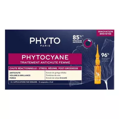 PHYTOCYANE Cure reakciós hajhullás nők, 12X5 ml