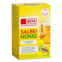 WEPA Zsálya+Méz+C+C-vitamin+Cink por, 10X10 g