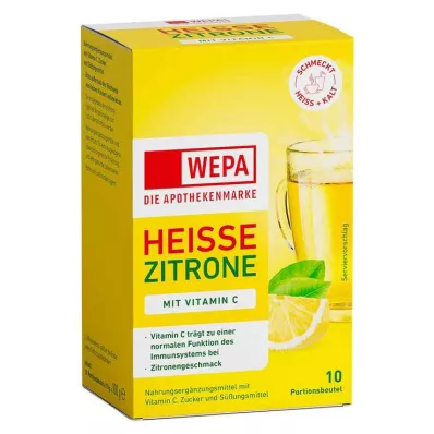 Wepa Forró Citrom + C-vitamin Por, 10 x 10 g
