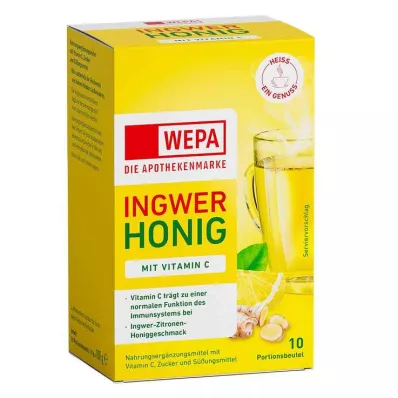 Wepa gyömbér + méz + C-vitamin por, 10X10 g