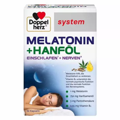 Doppelherz melatonin + kenderolaj rendszer kapszula, 60 db
