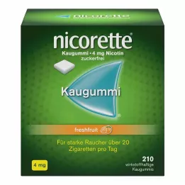 NICORETTE Rágógumi 4 mg freshfruit, 210 db