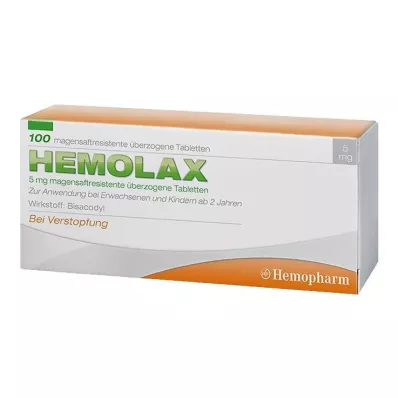 Hemolax 5 mg gyomornedv-ellenálló bevont tabletta, 100 db