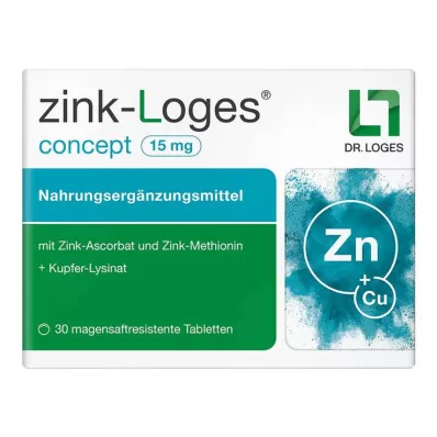 Zinc-Loges concept 15 mg gyomornedv-ellenálló tabletta, 30 db Zinc-Loges concept 15 mg gyomornedv-ellenálló tabletta, 30 db