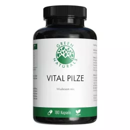 GREEN NATURALS Vital Mushrooms Cordyceps Reishi vegán, 180 db