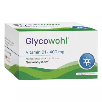 Glycowohl Vitamin B1 Tiamin 400 mg nagy dózisú kapszula, 200 db Glycowohl Vitamin B1 Tiamin 400 mg nagy dózisú kapszula, 200 db
